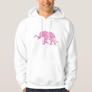 Pink Elephant Hearts Hoodie