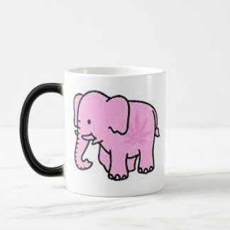 Pink Elephant Heat Sensitive Coffee Mug & Logo