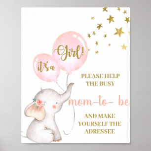 Pink Elephant Help Mum the addressee sign