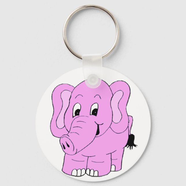 Pink Elephant Key Ring (Front)