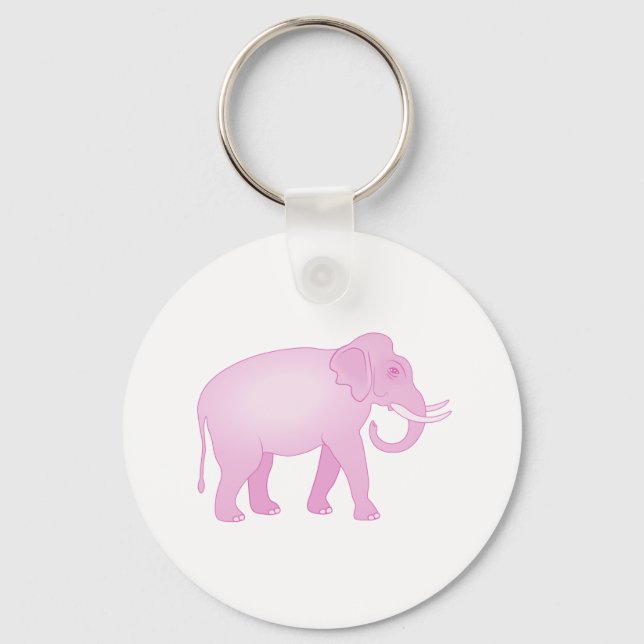 Pink Elephant Key Ring (Front)