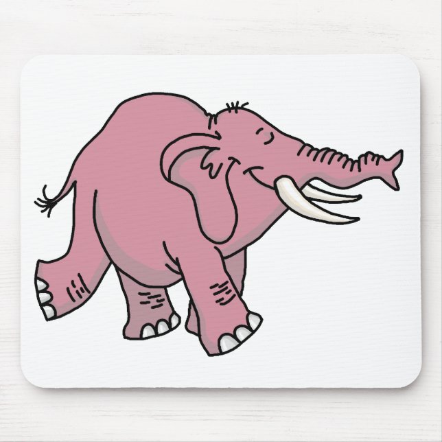 Pink Elephant Mouse Mat (Front)