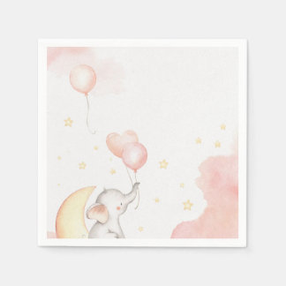 Pink Elephant Napkin 