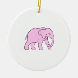 Pink Elephant Ornament