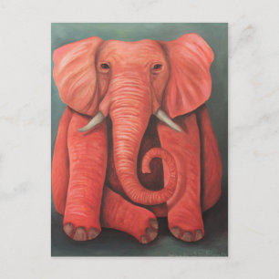 Pink Elephant Postcard