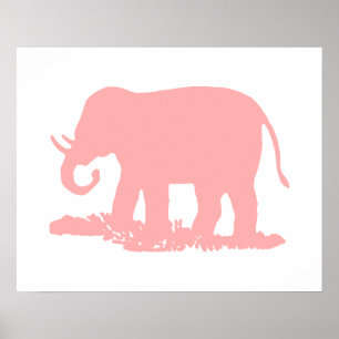 Pink Elephant Poster