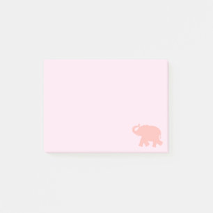 Pink Elephant Silhouette Post-it Notes