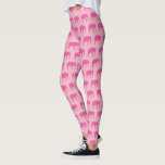 Pink Elephant Silhouettes Pattern Leggings<br><div class="desc">Pink Elephant Silhouettes Pattern Leggings. Fun for the gym,  yoga,  or relaxing at home. These novelty print leggings make an wild gift.</div>