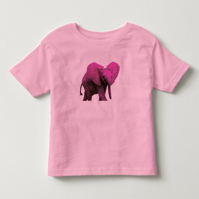 Pink Elephant Toddler T-shirt (Front)
