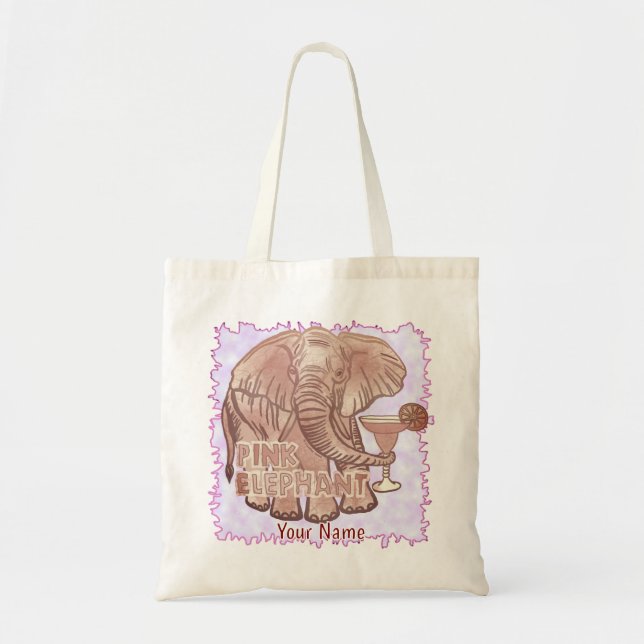 Pink Elephant   Tote Bag (Front)