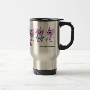 Pink Elephants Logo Travel Mug