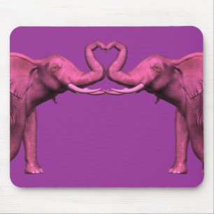 Pink Elephants Mouse Mat