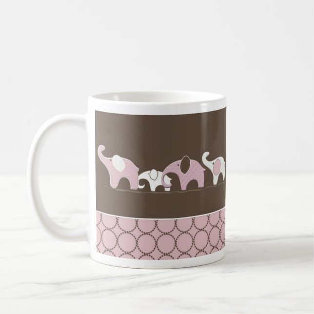 Pink Elephants Mug (Left)