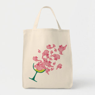 Pink Elephants Tote Bag