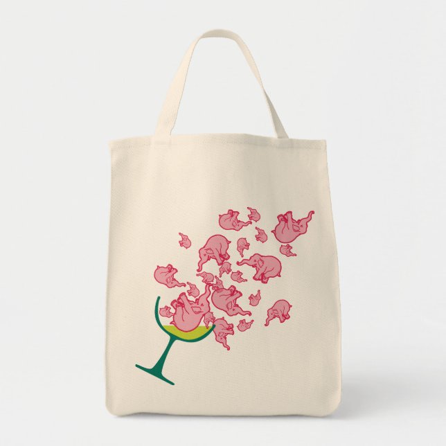 Pink Elephants Tote Bag (Front)