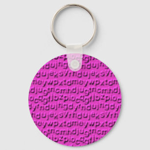 Pink Embossed Key Ring