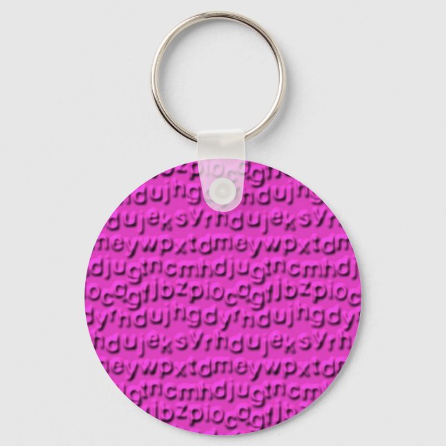 Pink Embossed Key Ring (Front)
