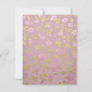 Pink Embroidered Flowers