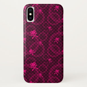 Pink Emo Pattern With Circles iPhone X Case