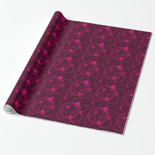Pink Emo Pattern With Circles Wrapping Paper