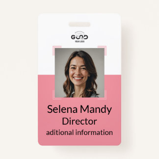 Pink | Employee Photo ID Company Security Badge ID Badge