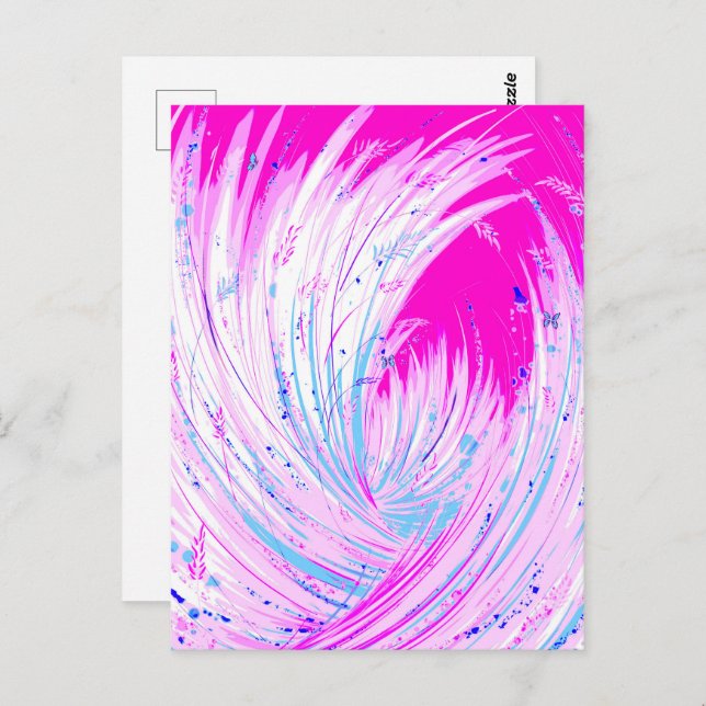 Pink Enchanted Garden  Postcard (Front/Back)