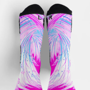 Pink enchanted garden socks