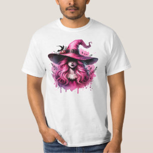 Pink Enchanted Witch - Halloween Art Print T-Shirt