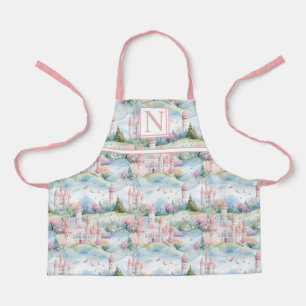 Pink Enchanting Castle Landscape - Customised Apron