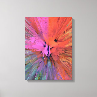 Pink Energy Butterfly Fractal Art Canvas Print