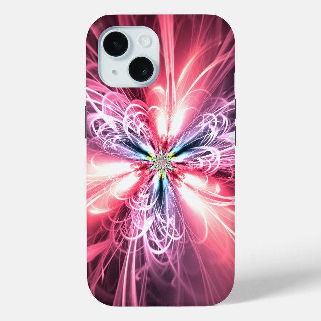 Pink Energy Butterfly Fractal Art Case-Mate iPhone Case (Back)