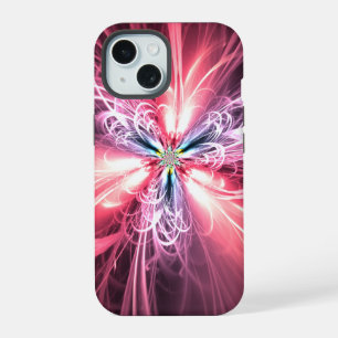 Pink Energy Butterfly Fractal Art iPhone 15 Case