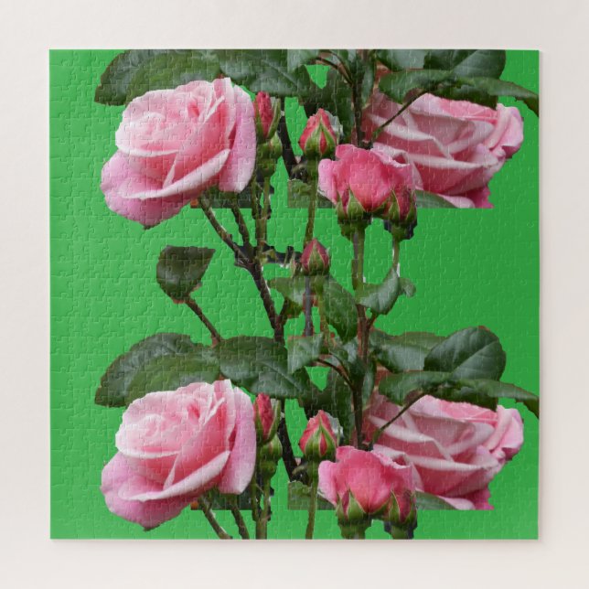 PINK ENGLISH ROSE  JIGSAW PUZZLE (Vertical)