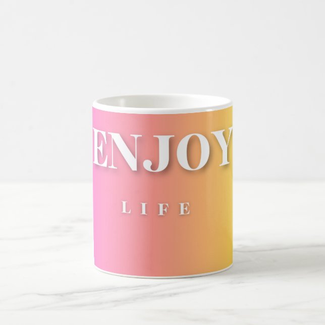 Pink Enjoy Life Mug (Center)