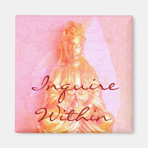 Pink Enquire Within magnet