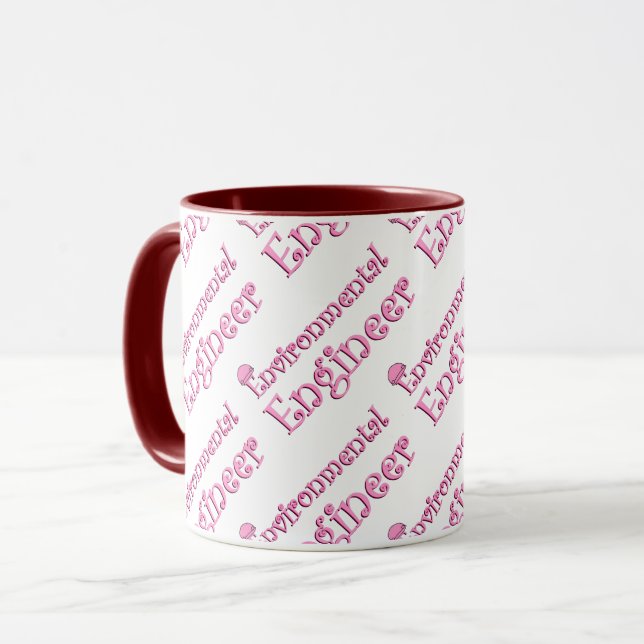 Pink Environmental Engineer Mug (Front Left)