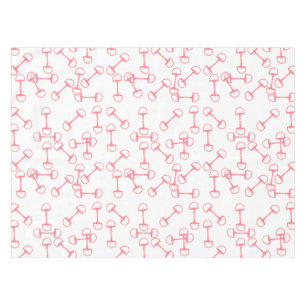 Pink Equestrian Horse Bits Tablecloth