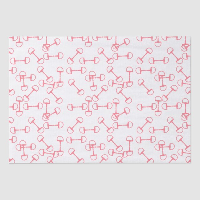Pink Equestrian Horse Bits Tissue Paper (Front)