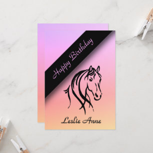 Pink Equine Birthday Party Invitation 