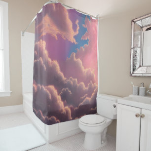 Pink Ethereal Sky Shower Curtain