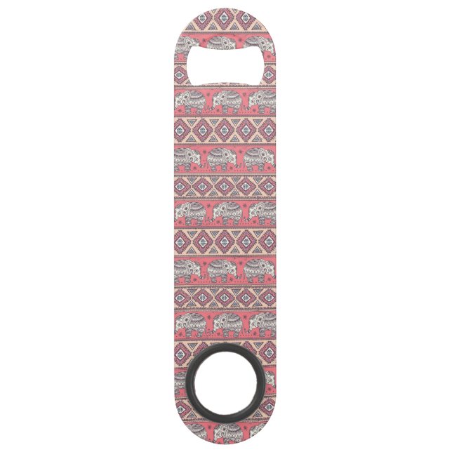 Pink Ethnic Elephant Pattern (Front)
