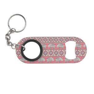 Pink Ethnic Elephant Pattern