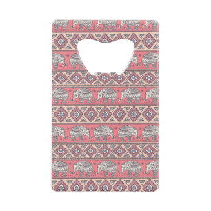 Pink Ethnic Elephant Pattern