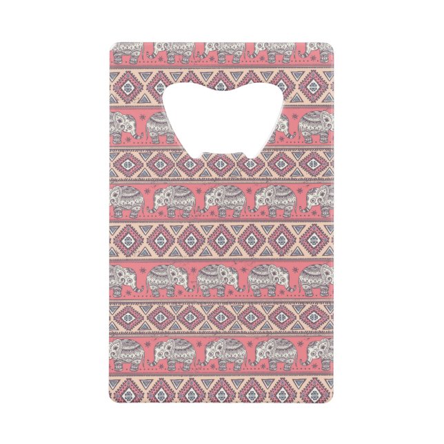 Pink Ethnic Elephant Pattern (Front)