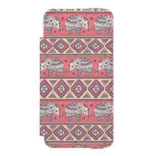 Pink Ethnic Elephant Pattern Incipio Watson™ iPhone 5 Wallet Case