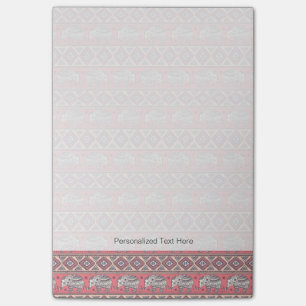 Pink Ethnic Elephant Pattern Post-it Notes