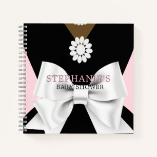 Pink Ethnic Tiffany Theme Baby Shower Guest Book