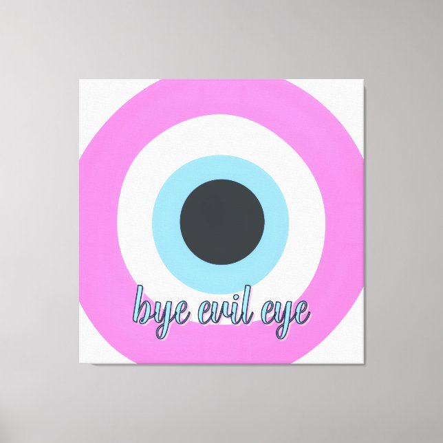 pink evil eye customisable canvas art 🧿 (Front)