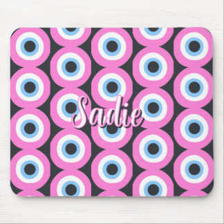 pink evil eye customisable mouse mat