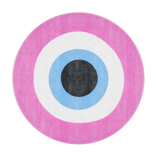 pink evil eye  cutting board (Front)